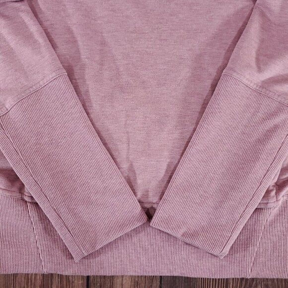 Lululemon Womens Size 10 High Lines Pullover Heathered Vintage Mauve Cowl Neck - Picture 7 of 15
